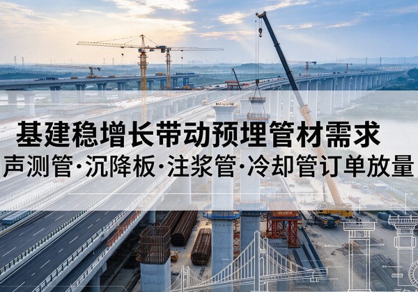 依兰基建稳增长带动预埋监测管材需求，声测管、沉降板、注浆管订单持续放量